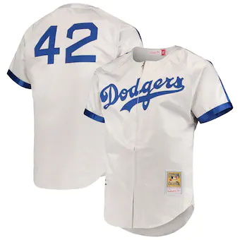 mens mitchell and ness jackie robinson gray brooklyn dodger